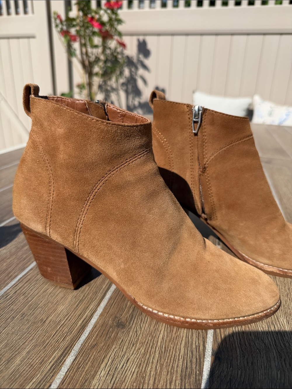 Women’s Camel Suede Ankle Boots - Classic Casual Chelsea Style